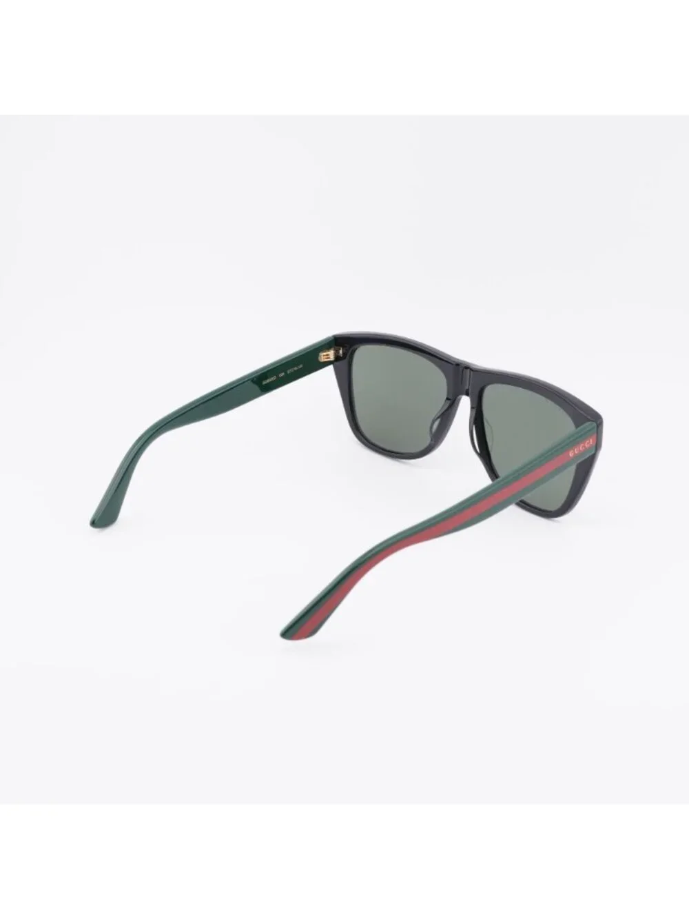 Gucci GG0926S 006 Sunglasses Black Square Frame, Green Polarized Lenses
